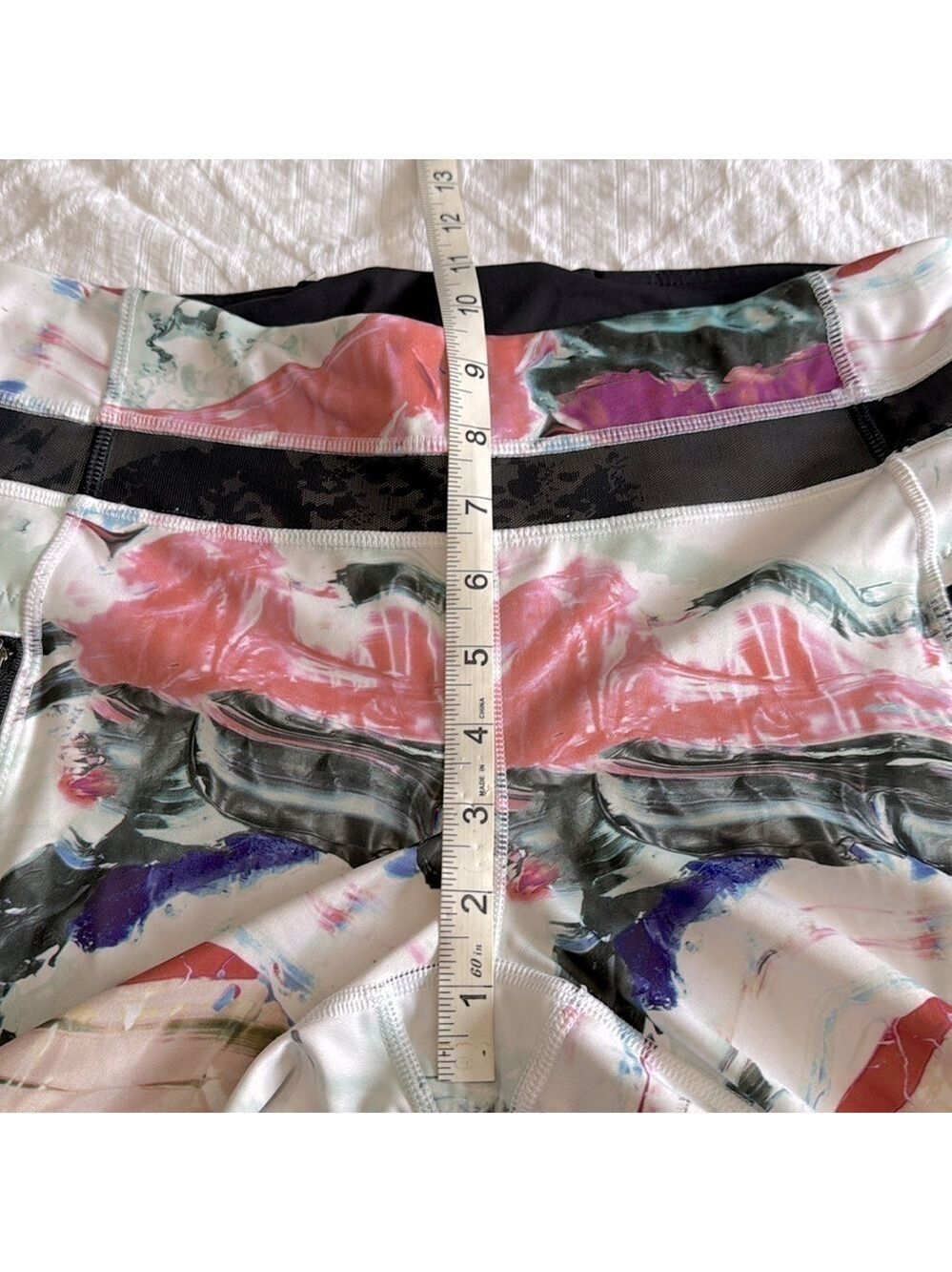 Lululemon Inspire Tight II Full On Luxtreme Pigment Wave Multi Black Size 8 - Picture 9 of 10